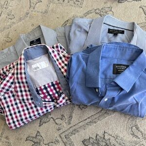 Men's Blue, Plaid, and Striped Casual Shirts